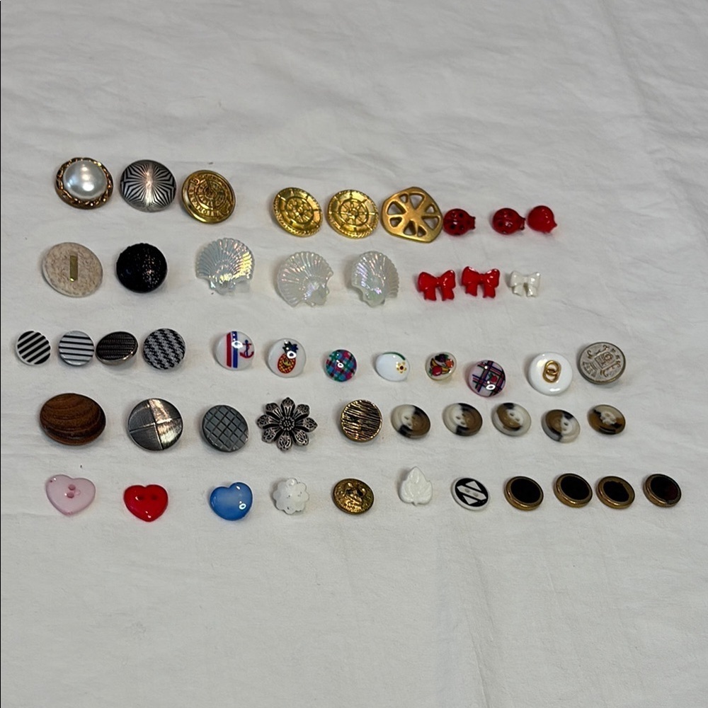Assorted Decorative Buttons Collection